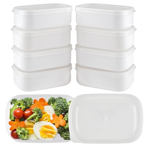 8 Stück Gefrierdosen Klein, Kleine Dose mit Deckel, Vorratsdosen Klein, Mini Aufbewahrungsbox, Meal Prep Boxen zur Aufbewahrung von Lebensmitteln, Gefrierdosen Set für Mikrowellen Gefrierfachgeeignet von Deepton