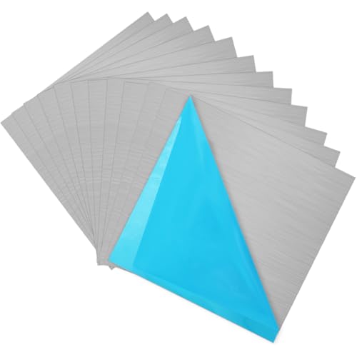 12 Stück Aluminiumblech Sheet Metall 6 x 6 x 1/64 (0.02") Zoll flach Einfach dünnes Aluminiumblech mit Schutzfolie, 0,5 mm dickes Aluminium Metallplatte Aluminiumplatte für Handwerk, Industrie von Deepton