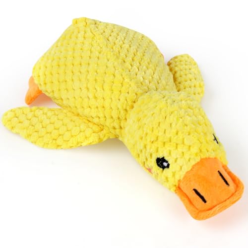 Deepton Anti Stress Ente Hund, Hundespielzeug Ente Unzerstörbar, Quietschendes Antistressente für Hunde, Weich Gelb Kuscheltier Dog Toys für Kleine Mittelgroße Große Hunde Deepton Anti Stress Ente Hund, Hundespielzeug Ente Unzerstörbar, Quietschendes Antistressente für Hunde, Weich Gelb Kuscheltier Dog Toys für Kleine Mittelgroße Große Hunde von Deepton