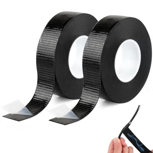 Deepton 2 Rollen Selbstverschweißendes Isolierband - 10m x 23mm x 0.8mm - Isolierband Wasserdicht Schwarz, Selbstverschweißendes Klebeband, Vulkanisierband - Zum Isolieren, Reparieren und Bündeln von Deepton