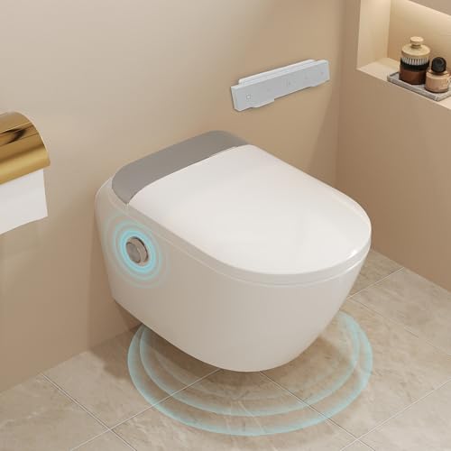 DeerValley Dusch WC Komplettanlage mit Bidet-Funktion (inkl. Vorwandelement), Beheiztem Sitz, Selbstreinigender Düse, Automatischer Spülung und Fernbedienung – Moderne Japanische Toilette mit Dusche von Deer Valley