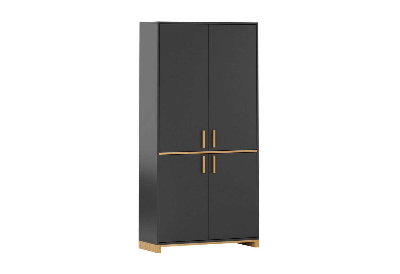 Deerhorn Aktenschrank 4-türig Schwarz, Weiß mit Eichenholz-Details, 200 cm Tiefe: 40 cm Deerhorn Aktenschrank 4-türig Schwarz, Weiß mit Eichenholz-Details, 200 cm Tiefe: 40 cm von Deerhorn