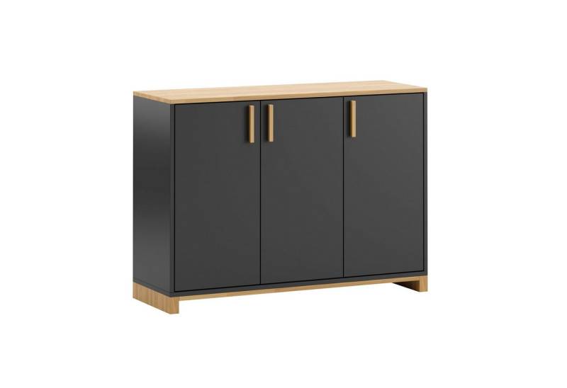 Deerhorn Sideboard Kommode Modern Workplace, 3 Türen mit Soft-Close, Tiefe: 40 cm, Höhe: 86 cm von Deerhorn