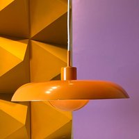 Orangefarbene Vintage Ra Deckenlampe Von Piet Hein Für Lyfa, Denmark, 1969 - Mid Century Modern Mcm Space Age Hängeleuchte von Deerstedt