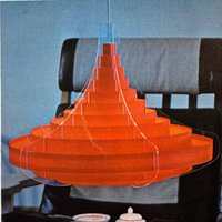 Space Age Pagode Deckenlampe - B. Ravn Christensen Für Quality System, Dänemark, 1970 von Deerstedt