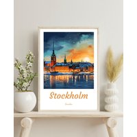 stockholm Poster, Wandkunst, Schweden Dekoration, Geschenk Für Reisende, Winter Kunst, Weihnachtsdekor, Wandkunst von DeertreeAndTatum