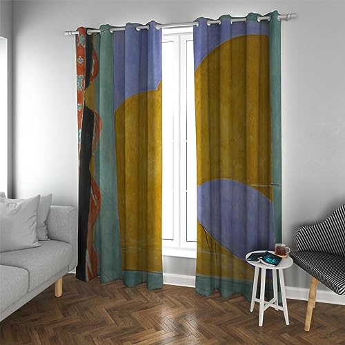 Deertweet Home Bunter Vorhang Abstrakter Henri Matisse Verdunkelungsfenstervorhang bieten Privatsphäre Vorhänge 2 Paneele für Wohnzimmer Küche Schlafzimmer H229xB168 von Deertweet Home