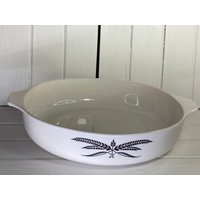 Anchor Hocking Kochgeschirr Black Weat Auflaufform Rund Usa Vintage Htf von DeesNewOldGems