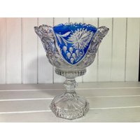 Konfektteller Anna Hutte Asti Rubin Kompott Schüssel Bavaria Crystal Germany Bleikristall Vintage Bohemian von DeesNewOldGems