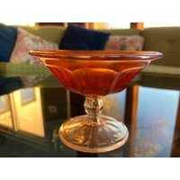 Coupe Glas Imperial Glass Karneval Stemware Beeren Dessert Schale Vintage Ringelblume Kürbis Ersatz von DeesNewOldGems