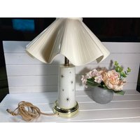 Lampe Bartlett Collins Starburst Atomic Vintage Mcm Mid Century Gilber Creations Plastik Lampenschirm Taschentuch von DeesNewOldGems