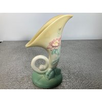 Rumpf Füllhorn Vase Keramik Vintage Übertopf Usa Blume Blumen Mcm Mid Century Horn von DeesNewOldGems