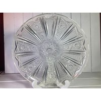 Servierplatte Starburst Vintage Klare Acryl Kunststoff Servierschalen, Retro Lucite Party „Kristall" Serviergeschirr von DeesNewOldGems