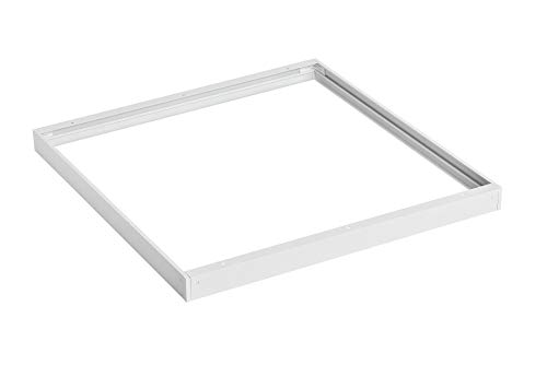 DEFACTO LED Panel Rahmen 62x62 cm Aluminium A+ Aufputzrahmen, Deckeneinbaurahmen, Aufbaurahmen, Weißerrahmen Weiß von DEFACTO