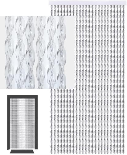 DEFACTO Fadenvorhang Türvorhang 100 x 200 cm – Faden-Glitzer-Hängevorhang für Türen – Christall PVC-Vorhänge, PVC-Streifen, glitzernder Glanz – hergestellt in Italien - Tokio DEFACTO Fadenvorhang Türvorhang 100 x 200 cm – Faden-Glitzer-Hängevorhang für Türen – Christall PVC-Vorhänge, PVC-Streifen, glitzernder Glanz – hergestellt in Italien - Tokio von DEFACTO