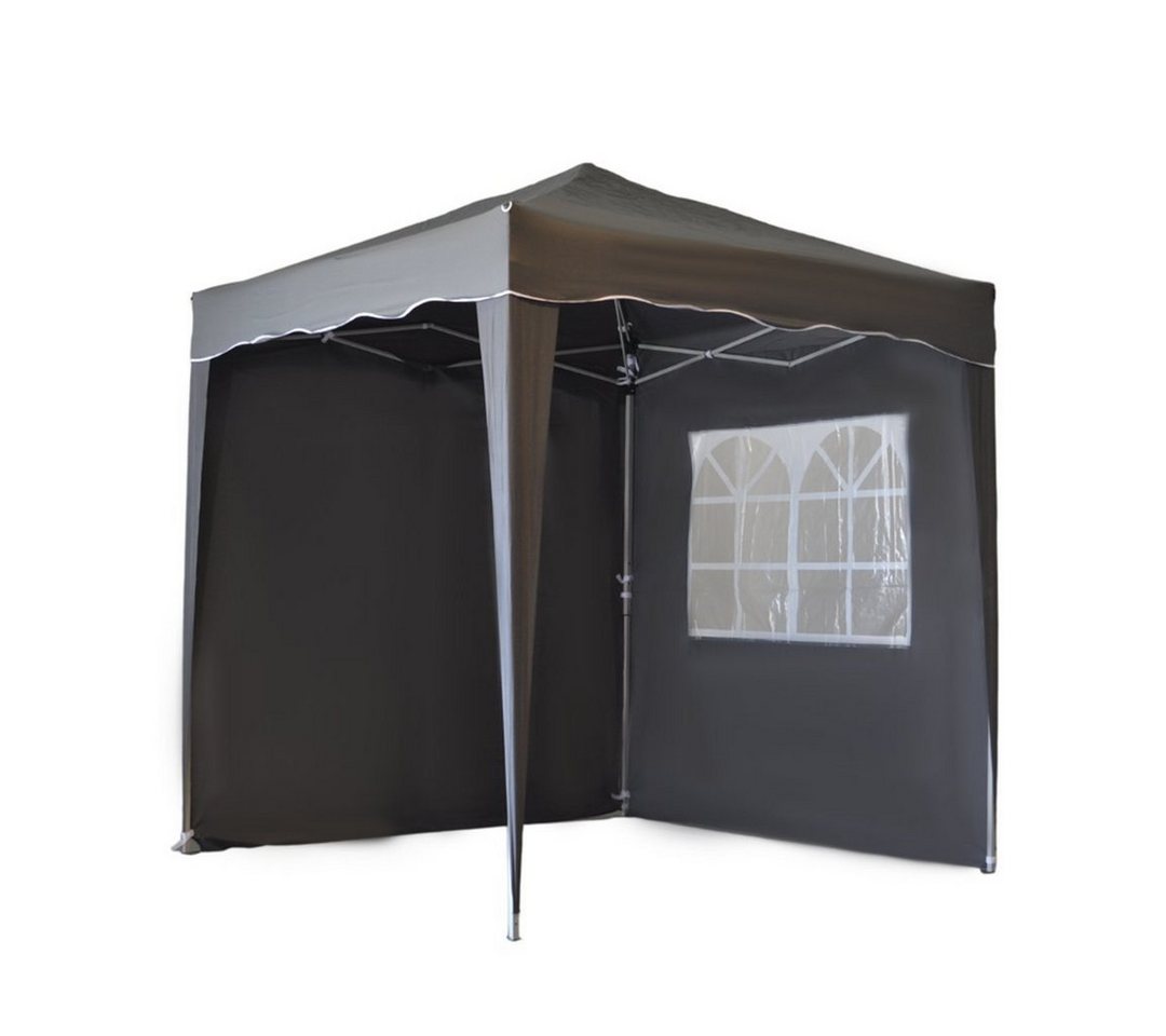 Defactoshop Faltpavillon Faltpavillon Klappzelt 2x2m Zelt + 2 Seiten Wasserdicht, mit 2 Seitenteilen von Defactoshop