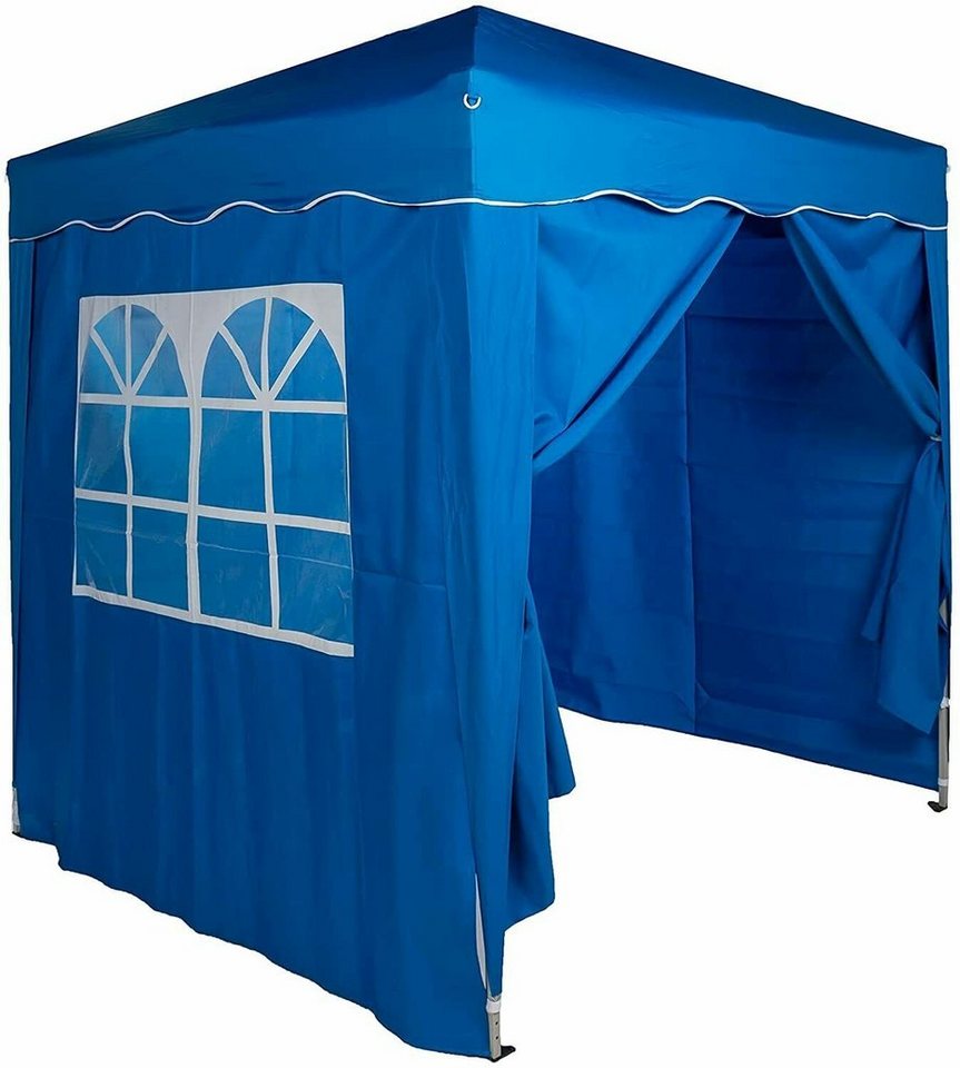 Defactoshop Faltpavillon Faltpavillon Klappzelt 2x2m Zelt + 4 Seiten Wasserdicht, mit 4 Seitenteilen, 200x200 cm von Defactoshop