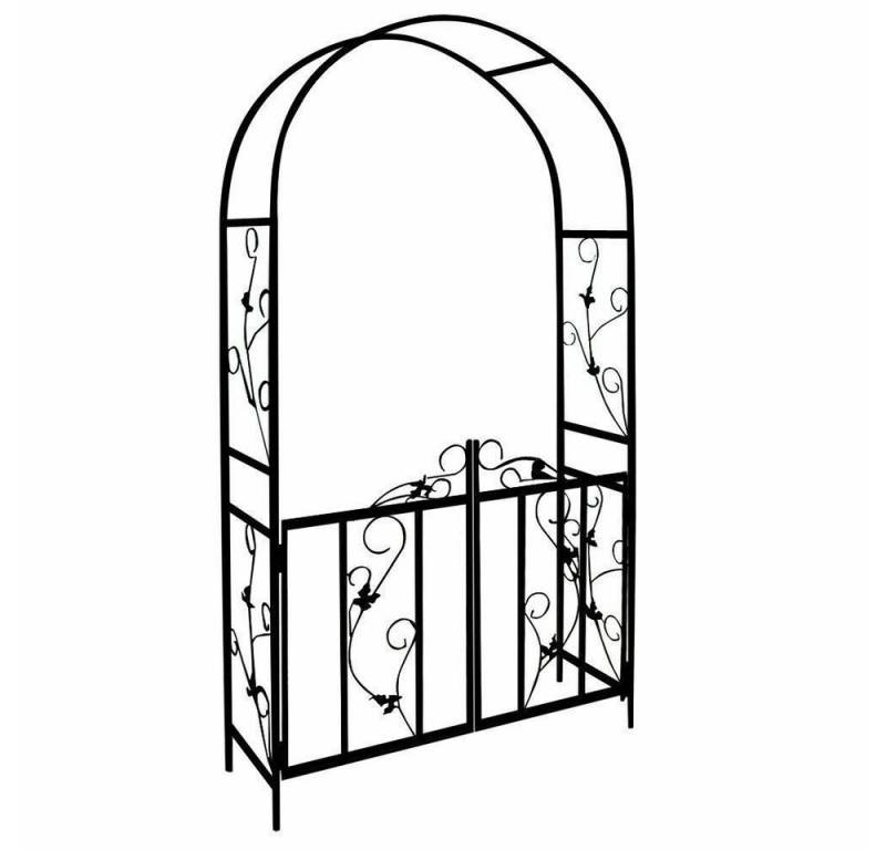 Defactoshop Rosenbogen Rosenbogen Rosensäule Gartenbogen Rankgitter Rankhilfe mit TOR 28KD, Maßen: 114 cm x 37 cm x 230 cm von Defactoshop