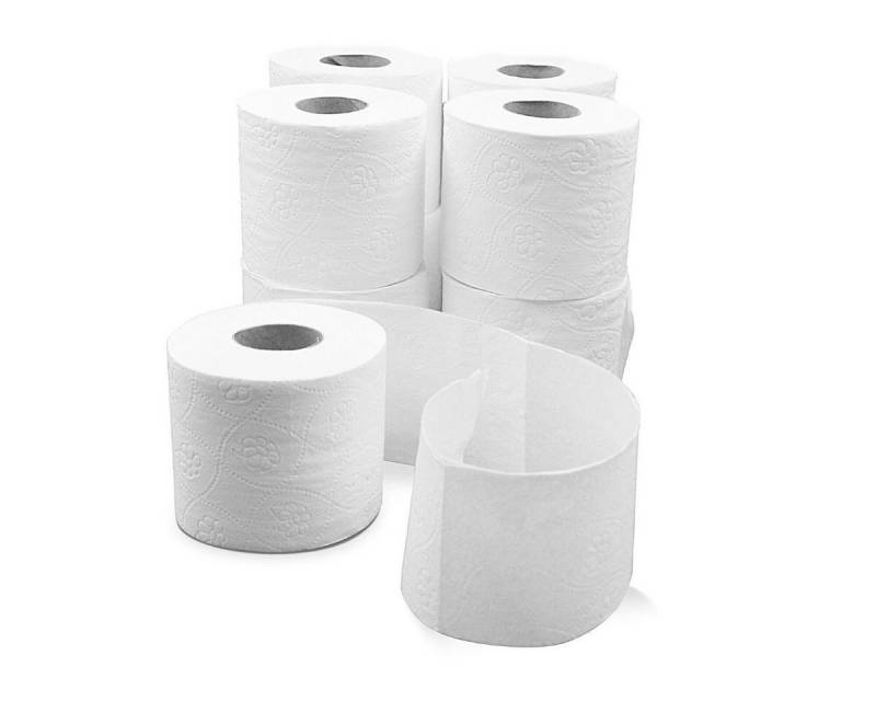 Defactoshop Toilettenpapier 72 x Toilettenpapier Klopapier WC-Papier 3-lagig 250 BlattZellstoff (72-St), 72 Rollen von Defactoshop