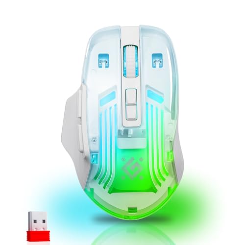 Defender® Astro Elite Kabellose Gaming Maus – 2.4 GHz Wireless, 3200 DPI, RGB, 5 Programmierbare Tasten, FIRE-Taste, 120 Std. Akku, USB-C, Ergonomisch, Für PC, Laptop, Gaming von Defender