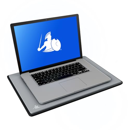 DefenderPad Laptop EMF Strahlungsschutz und Hitzeschutz von DefenderShield – EMF Blocker Lap Pad & 5G Schutz, Computer Lapdesk kompatibel mit bis zu 17 Zoll Laptop, Chromebook, MacBook (Grau) von DefenderShield