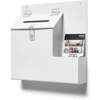 Deflecto Aktionsbox mit Einwurf, Schloss Weiß (B x H x T) 355 x 360 x 90mm 1St. von Deflecto