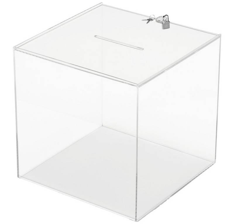 Deflecto Aufbewahrungsbox Deflecto Aktionsbox mit Einwurf, Schloss Glasklar (B x H x T) 303 x von Deflecto