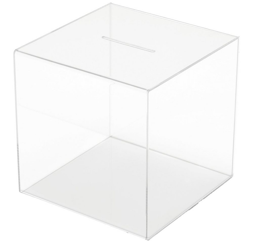 Deflecto Aufbewahrungsbox Deflecto Aktionsbox mit Einwurf Glasklar (B x H x T) 303 x 303 x 303 von Deflecto