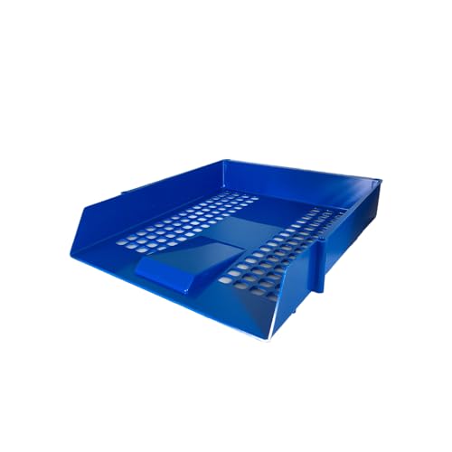 Deflecto cp043ytblu Polystyren Blue Desk Tray – Desk Trays (Polystyren, Blue, 255 x 347 x 55 mm) von Deflecto