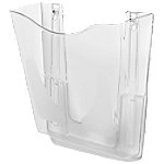 Deflecto wandmontierbarer Prospektständer Acryl 265 x 100 x 260mm DIN A4 Transparent von Deflecto