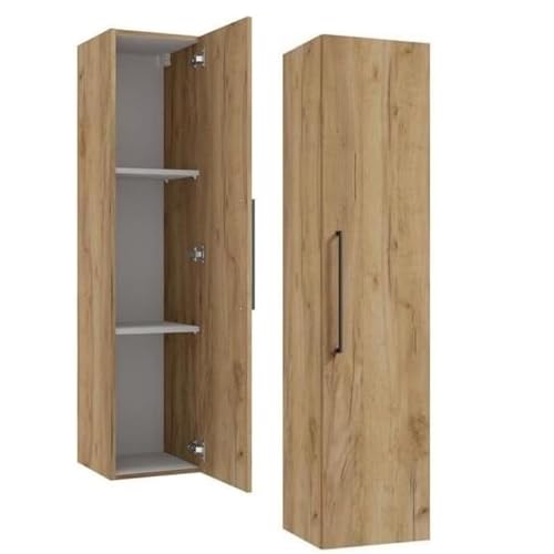 .Deftrans Domodomo Badezimmer Badschrank Pinia 140 x 32 cm, Badezimmer Hängeschrank Wandschrank- Eiche Craft Badhängeschrank mit Schwarze Griffe .Deftrans Domodomo Badezimmer Badschrank Pinia 140 x 32 cm, Badezimmer Hängeschrank Wandschrank- Eiche Craft Badhängeschrank mit Schwarze Griffe von .Deftrans