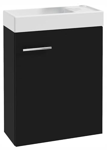 .Deftrans waschbecken gäste wc mit unterschrank 50 x 70 x 23 cm, gäste wc waschtisch, gästewaschbecken klein Set - waschbeckenunterschrank - waschtisch mit unterschrank schwarz von .Deftrans