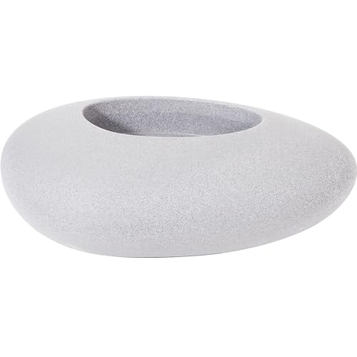 Degardo®️ Blumentopf bruchfest I Pflanzkübel für Innen und Außen I Design Pflanztopf Made In Germany I Pflanzstein Frostsicher I Blumenkübel Storus VI (Granit Hell) von Degardo