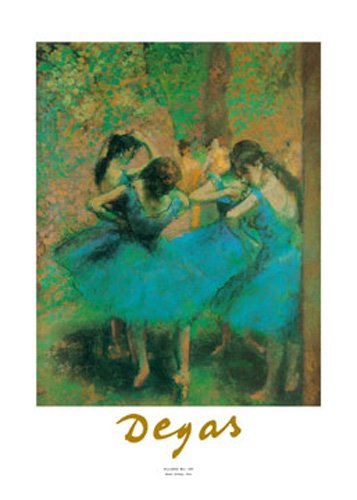 Degas, Edgar - Ballerine blu - Kunstdruck Artprint Gemälde Ballerina blau Tänzerinnen Grösse 50x70 von Degas