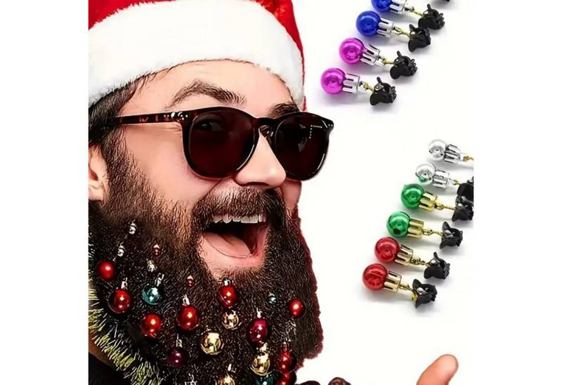 Deggelbam Weihnachtsbaumkugel Weihnachtskugeln für Bart & Haare – Lustiger Bartschmuck Weihnachten, Weihnachtsdeko für Männer & Frauen Weihnachtsaccessoires Geschenkidee von Deggelbam