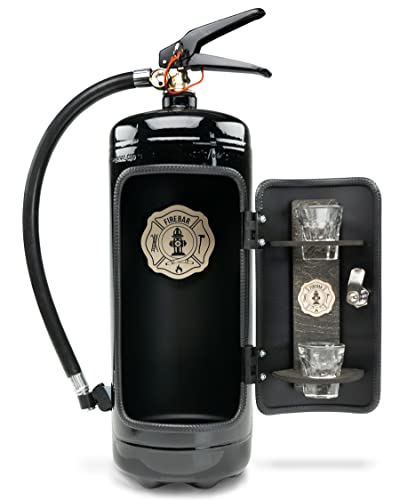 Die Firebar in schwarz "glänzend" / Die ultimative Minibar für echte Rocker und coole Typen! Männerhandtasche aus einem echten Feuerlöscher gefertigt. Edel, cool und einzigartig! von Deggelbam