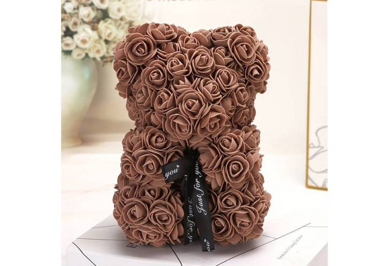 Kunstblumenstrauß Rosenbär Teddybär Rosen Valentinstagsgeschenk, Deggelbam von Deggelbam
