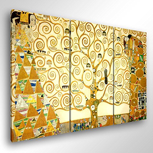 Degona Modernes Bild KLIMT Der Baum des Lebens - 150 x 100 cm, Druck auf Leinwand Kunst Möbel Gustav Klimt XXL von Degona