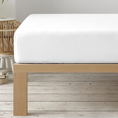 Degrees Home – Kollektion – Spannbettlaken 135 x 190 x 33 – verstellbar – gebürstete Polyester-Mikrofaser - Weiss Degrees Home – Kollektion – Spannbettlaken 135 x 190 x 33 – verstellbar – gebürstete Polyester-Mikrofaser - Weiss von Degrees home