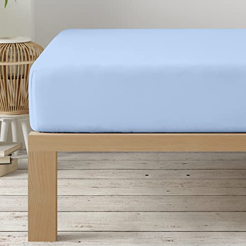 Degrees Home - Kollektion – Spannbettlaken 90 x 200 x 33 – verstellbar – gebürstete Polyester-Mikrofaser – HIMMELBLAU Degrees Home - Kollektion – Spannbettlaken 90 x 200 x 33 – verstellbar – gebürstete Polyester-Mikrofaser – HIMMELBLAU von Degrees home