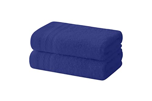 Degrees home – Set mit 2 Bidet-Handtüchern, Badetüchern, kleinen Handtüchern, 100% Baumwolle, 480 g/m², Maße 30 x 50 cm - Marine von Degrees home