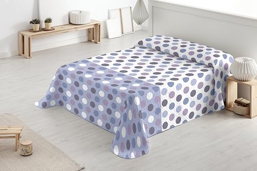 Degrees home Alegria Tagesdecke für 180 cm Bett, Frühling, Sommer, 270 x 260 cm, Blau von Degrees home