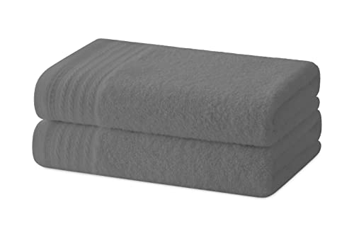 Degrees home - 2er-Set Handtücher - Badetücher - 100% Baumwolle - 480 g/m² - 100 x 50 cm von Degrees home