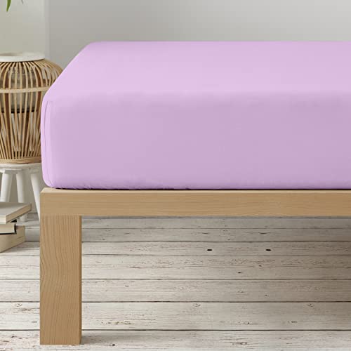 Degrees home - Fitted Sheet 180 x 190 cm Adjustable - Brushed Microfiber - Lilac, LB6L von Degrees home