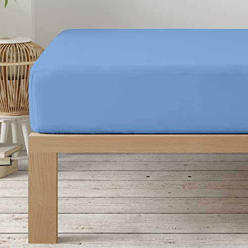 Degrees Home – Kollektion – Spannbettlaken 150 x 190 x 33 – verstellbar – gebürstete Polyester - Blau Degrees Home – Kollektion – Spannbettlaken 150 x 190 x 33 – verstellbar – gebürstete Polyester - Blau von Degrees home