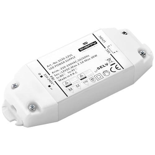 Dehner Elektronik LED-Trafo, LED-Treiber Konstantspannung 30W 2.50A 12 V/DC Überlastschutz, Übersp von Dehner