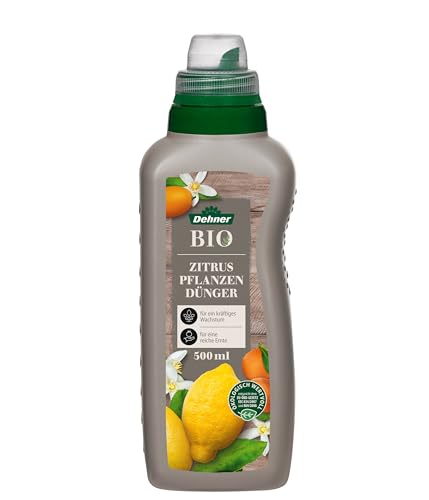 Dehner Bio Zitruspflanzendünger, hochwertiger Flüssigdünger für Zitruspflanzen, organischer NK-Dünger, ökologisch wertvoll, 500 ml, für ca. 75 l von Dehner