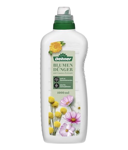 Dehner Blumendünger mit Guanoextrakt, hochwertiger Flüssigdünger, Dünger für Gartenpflanzen / Zimmerpflanzen, organisch mineralischer NPK-Dünger, mit Spurennährstoffen, 1 l, für ca. 150 l Dehner Blumendünger mit Guanoextrakt, hochwertiger Flüssigdünger, Dünger für Gartenpflanzen / Zimmerpflanzen, organisch mineralischer NPK-Dünger, mit Spurennährstoffen, 1 l, für ca. 150 l von Dehner