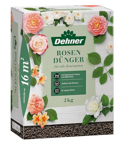 Dehner Rosendünger, hochwertiger Dünger für Rosen, organisch mineralischer NPK-Dünger, mit Spurennährstoffen, 2 kg, für ca. 16 qm, bunt von Dehner