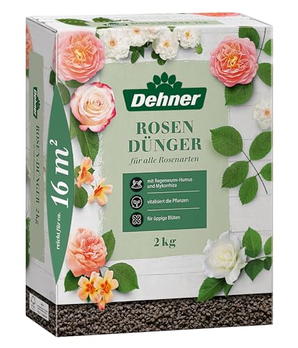 Dehner Rosendünger, hochwertiger Dünger für Rosen, organisch mineralischer NPK-Dünger, mit Spurennährstoffen, 2 kg, für ca. 16 qm von Dehner